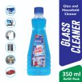 Cleanzy Glass Cleaner with Spray - 350ml ( Buy 1 Get 1 Refill 350ml Free ). 