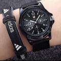 Sport-NEW Collection Black Strap Elegant Analog Wrist Watch For Men - Watch For Men.