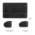 8 Inches Touch Bluetooth Keyboard Rechargeble Wireless Keyboard Slim Min Keypad With Touchpad For IOS Android Tablet Laptop PC.