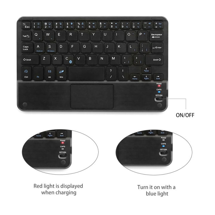 8%20Inches%20Touch%20Bluetooth%20Keyboard%20Rechargeble%20Wireless%20Keyboard%20Slim%20Min%20Keypad%20With%20Touchpad%20For%20IOS%20Android%20Tablet%20Laptop%20PC%20-%20Image%204