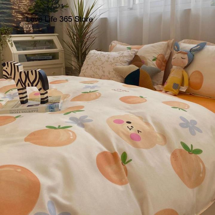 Sweet%20Blue%20And%20Yellow%20Love%20Heart%20Printed%20Bedding%20Set%20For%20Girl%20Adult%20Child%20Quilt%20Cover%20Soft%20Flat%20Sheet%20Pillowcases%20Soft%20Bed%20Linen%20-%20Image%202