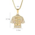 Lionel Messi Letter 10 Jersey Pendant Chain Necklace For Men Boy Soccer Fan Gifts Football Male Jewelry Accessories.