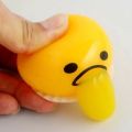 Squishy Puking Egg Yolk Stress Ball With Yellow Goop Relieve Stress Squeeze toys. 