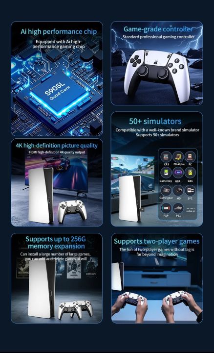 FLH%20RS5%20TV%20Game%20Console%20Dual%20Stick%20Wireless%20Controller%20Game%2020000+64GB%20Double%20Joystick%204K%20Retro%20Suitable%20for%20PC,%20Android,%20TV%20GAME%20-%20Image%205