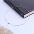 1PC 304 Stainless Steel Collar Choker Necklace Gold/Silver Color Round With Removable Ball End Cap Handmade DIY Jewelry. 