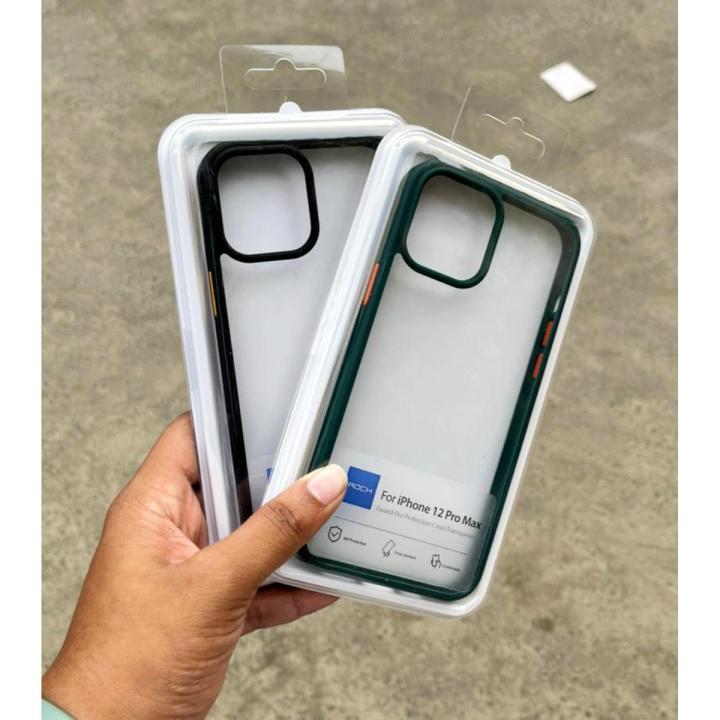 Back Cover Clear Bumper Case Iphone 12 Pro Max ROCK Transparent