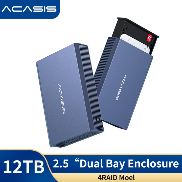 Acasis Dual Bay 2.5 Inch USB-C to SATA HDD SSD RAID Enclosure