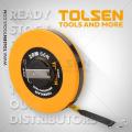 TOLSEN 20M 66ft Fiberglass Measuring Tape  with Metal Ring ABS Case Model: 35020. 