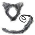 Wolf Ear Headband Tail Skirt Mask Suit Wolf Cosplay Costumes for Children Girls Ladies Birthday Gift Halloween Animal Dress Up. 