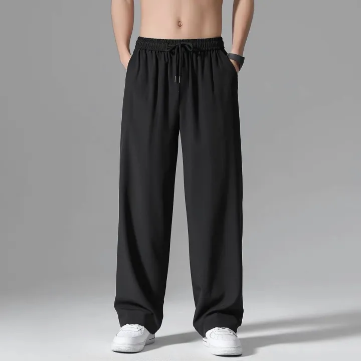 Men's%20pants%20summer%20thin%20trendy%20versatile%20loose%20casual%20trousers,%20wide%20leg%20straight%20drape,%20air%20conditioner%20ice%20silk%20trousers%20-%20Image%204