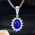 Carat Women Rhinestone Inlaid Oval Pendant Necklace Earrings Open Ring Jewelry Set. 