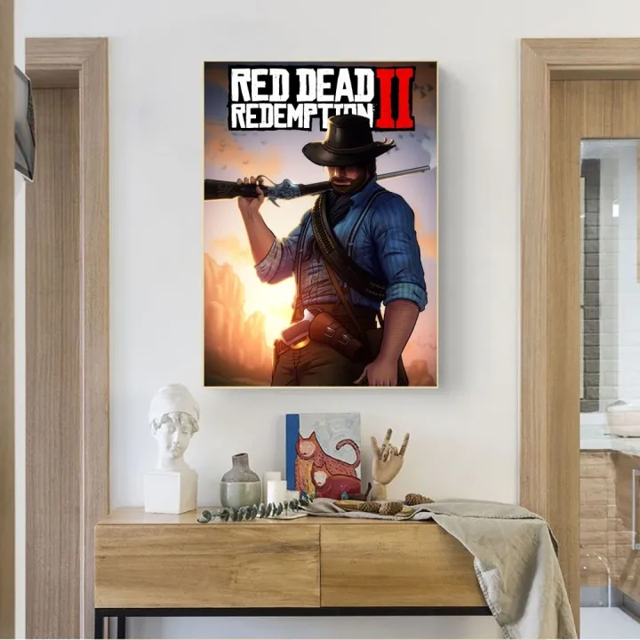Game%20Red%20Dead%20Redemption%202%20Poster%20No%20Framed%20Poster%20Kraft%20Club%20Bar%20Paper%20Vintage%20Poster%20Wall%20Art%20Painting%20Bedroom%20Study%20Stickers%20-%20Image%204