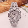 BW Smart Beauty Wisdom Fashion Bracelet Watch Imitation Three Eyes Set Full Diamond Silver Powder 8236. 