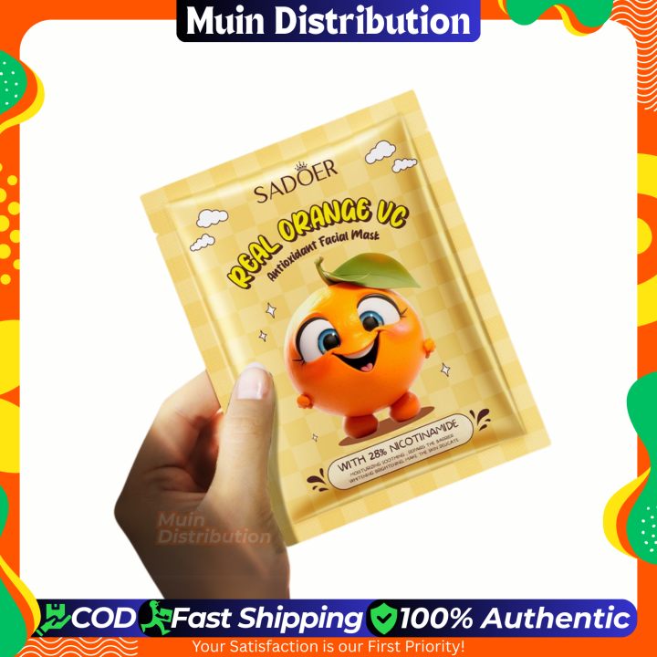 〽️ SADOER Real Orange VC Antioxidant Facial Mask - Sheet  Mask