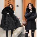 Women Parka Fashion Long Coat Wool Liner Hooded Parkas 2022 New Winter Jacket Slim with Fur Collar Warm Snow Wear Padded Clothes.