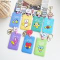 KPOP Bangtan Boys Card Holder Hard Case TATA COOKY Photocard Protector Key Ring with Stretchable Hanging Chain. 