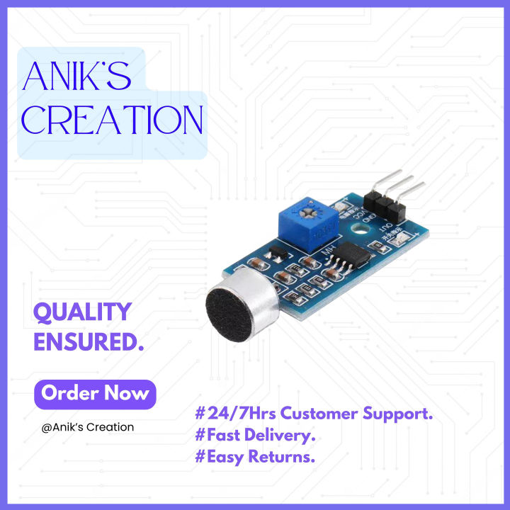 Microphone Sound Sensor Module For Arduino Projects 1Pcs | Daraz.com.bd