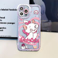 Phone Case for Apple iPhone 14 15 Pro 12 Mini XR X 7 6s 8 Plus SE 13 Pro Max 11 XS Transparent Soft Disney Marie Cat Pink Cover. 