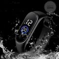 M4 Men & Women LED Digital Touch Movement Wristband Bracelet Smart Band Sports Watch. 