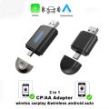 2 in 1 Wireless CarPlay Android Auto Apple Carplay Adapter Mini AI Box Plug And Play WiFi USB Type C Connection Car Accessories. 