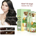 Hair Dye Shampoo Natural Plant Bubble Hair Dye Long-lasting Hair Color Plant-based Foam Hair Coloring Shampoo Covers Gray Hair.