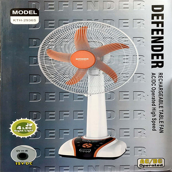 Defender KTH 2936S Rechargeable Fan, 16 Inch