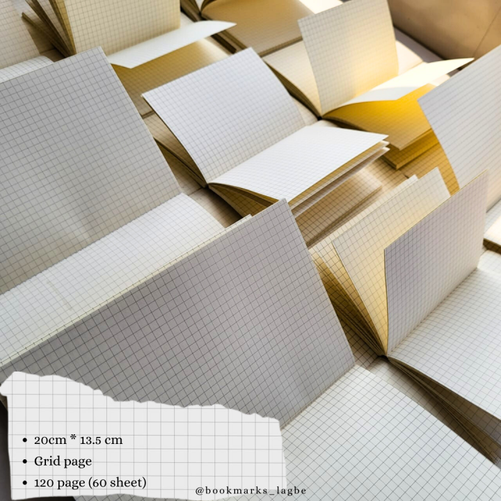 Grid%20Page%20Medium%20Notebook%20(7.9"*5.4"%20A5%20size)%20-%20Notebook/sketchbook/sketchpad%20for%20drawing,%20sketching,%20writing%20with%20classic%20look%20-%20Image%203