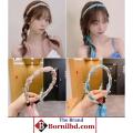 Korean net red fabric pearl crystal headband for children and girls. 