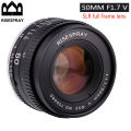Metal RISESPRAY 50MM F1.7 Generation V Large Aperture Manual Focus Prime Full Frame Camera Lens For CANON EOS EF NIKON AI F.