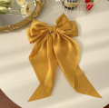 2023 New Women Large Bow Hairpin Summer Chiffon Big Bowknot Stain Bow Barrettes Women Solid Color Ponytail Clip Hair Accessories.