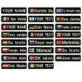 10cmX2.5cm Custom Name Patch Stripes Badge Iron On Netherlands Austria Germany Russia Lithuania France Belgium Romania. 