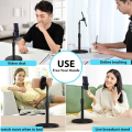 L7 Adjustable Mobile Phone Stand for Desk | Up to 1ft Height Adjustable, Foldable 360° Rotating Strong Holder | Best Phone Stand for Video Calls, Live Streaming & Online Classes – By Cyber Mart. 