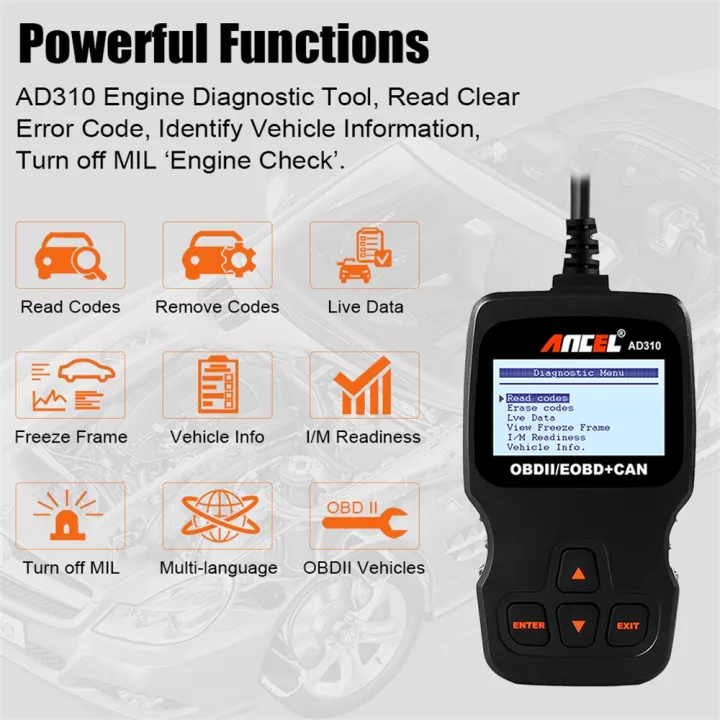 2024%20Newest%20Ancel%20AD310%20OBD2%20Scanner%20Clean%20Code%20Reader%20Check%20Engine%20ODB%202%20EOBD%20Auto%20Automotive%20Motro/%20Car%20Diagnostic%20Scan%20Tool%20For%20All%20Universal%20Cars%20Test%20-%20Image%203