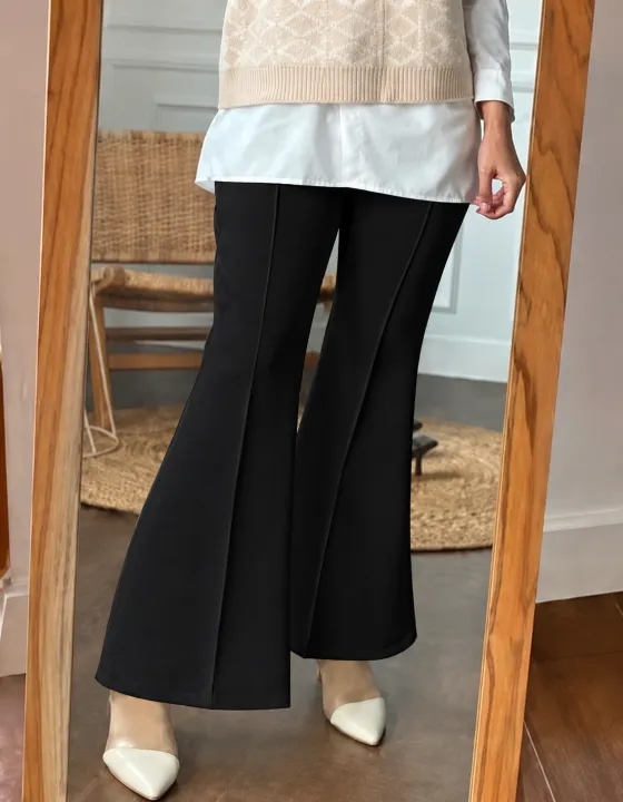 WOMEN%20FLARE%20PANTS%20/%20RIBBED%20COTTON%20/%20HIGH%20WAIST%20PANTS%20-%20Image%205