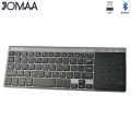 JOMAA 2.4G+Bluetooth Keyboard with Touchpad Mouse Numberic Pad Wireless Keypoard for iPad Tablet Smart TV Computer.