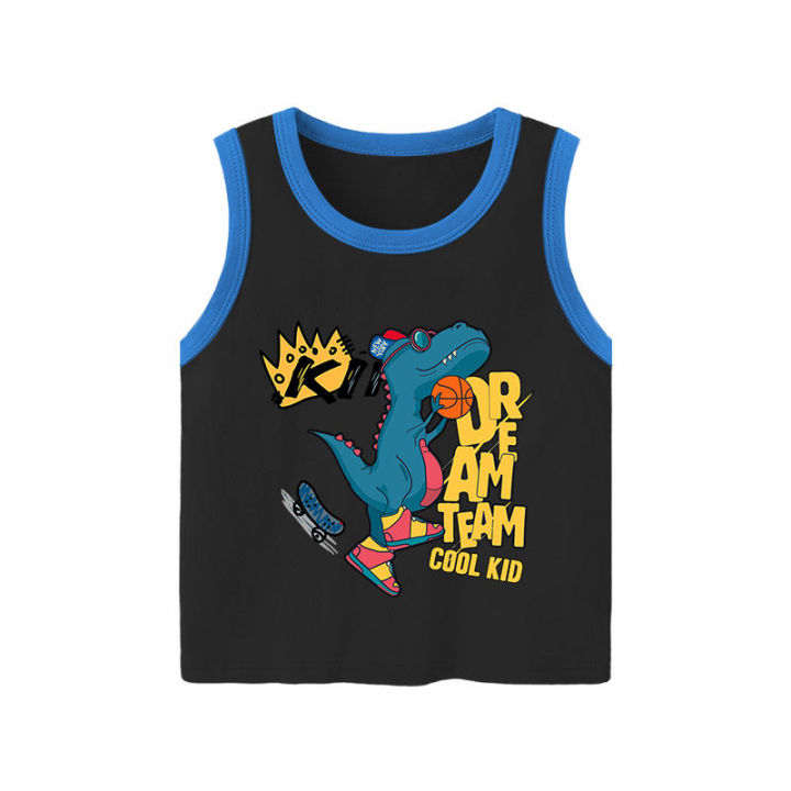 Children's Vest Summer Pure Cotton Sleeveless Waistcoat Boy Little Child Baby Baby Thin Breathable Little Children's Clothing Summer