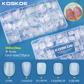 KOSKOE 300pcs Matte Soft Gel Tips Press on False Nails Nails Full Cover Short Almond Oval Coffin Square For Nail Extension. 