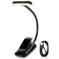 Delicate product LED Book Lights, Rechargeable Clip On Light, 3 Lighting Modes, 9 LEDs, Eye Protection Reading Lamp, up to 40 Hours Reading - Perfect for Reading-Black. 