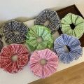 Small Design Hair Scrunchies For Woman Summer Cute Four Layer Plaid Headwear Pure Cotton Edge Extra Large Intestinal Hair Loop. 