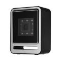 Hands-free USB Wired 1D 2D QR ba-rcoder Scanner Desktop Omnidirectional ba-r Code Reader Platform with Top Trigger Button Support Continue Scan/Auto Sense Mode for Supermarket Retail Store Mo-bile Payment Computer Screen.