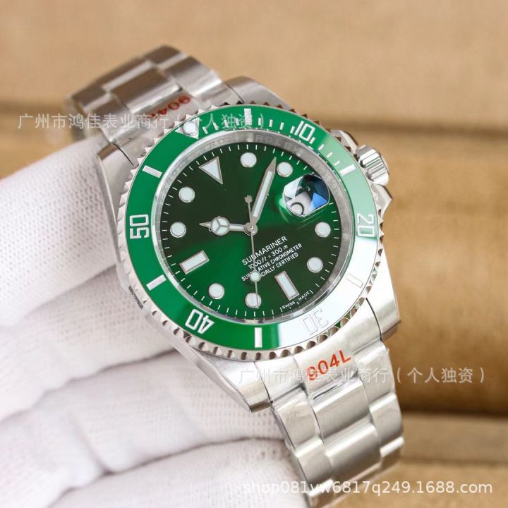 Ceramic ring green water ghost watch cross-border automatic mechanical submarine watch men's steel band luminous waterproof watch