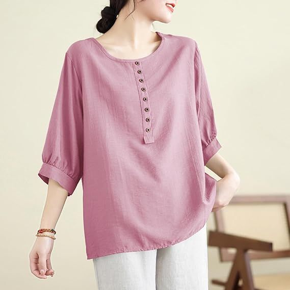 Button%20Up%20Beauty:%20Vintage%20Style%20Cotton%20Blouse%20for%20Women%20-%20Image%205
