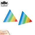 Carat Dating Earrings Rainbow Heart Triangle Earrings Cute Ear Studs for Prom Party Dating Trendy Ear Jewelry for Girls Buyers' Favorite Rainbow Color Earrings. 