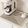 Rubber Drying Pad Non-slip Kitchen Super Absorbent Mat Guard Countertop Protector Kitchen Accessories Coffee Machine Pads. 
