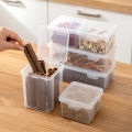 Spice Divided Storage Box Seasoning Box Kitchen Household Anise Cinnamon Dried Peppers Compartment Flip Seal Storage Box. 