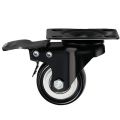 Rubber 2 Inch Caster Wheel With Bearing & With Front Lock Furniture Protectors & Parts Tools.