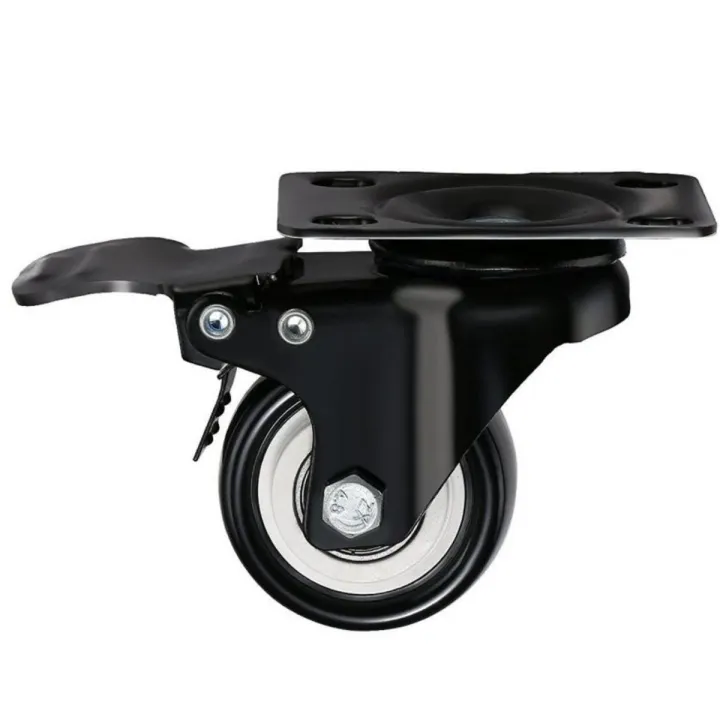 Rubber 2 Inch Caster Wheel With Bearing & With Front Lock Furniture ...