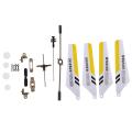 Syma Full Set Replacement Parts for Syma S107 RC Helicopter, Main Blades, Main Shaft,Tail Decorations, Tail Props, Balance Bar, Gear Set,Connect Buckle-Yellow Set-. 