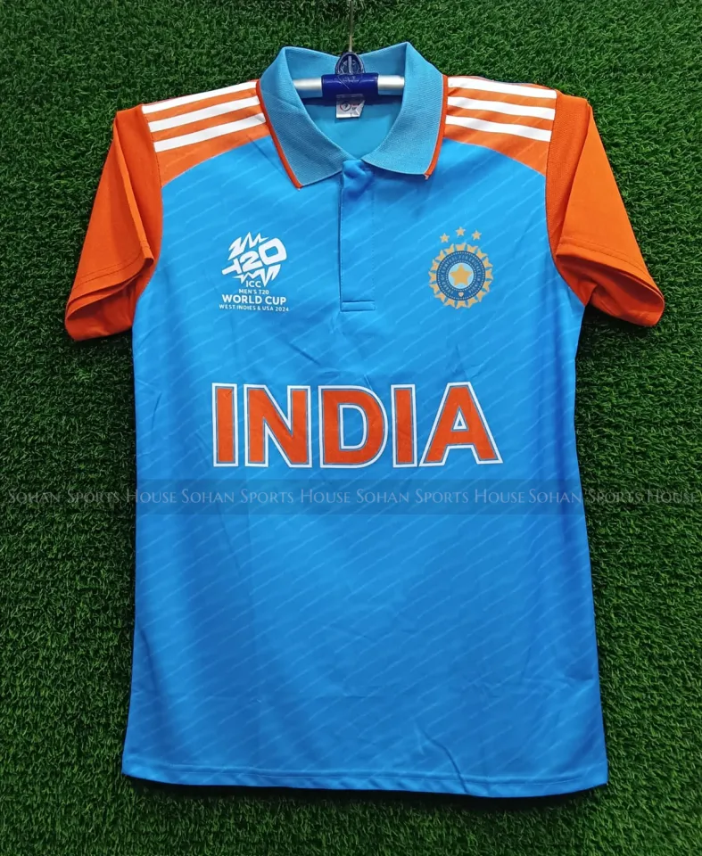 India T20 World Cup New Half Sleeve Cricket Jersey 2024