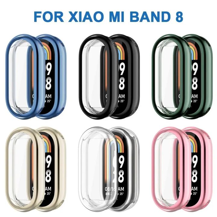MEMELOKA Cover per Xiaomi Smart Band 8/Mi Band 8 con Vetro
